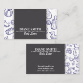 BABY SITTER MODERN STIJL VISITEKAARTJE (Voorkant / Achterkant)