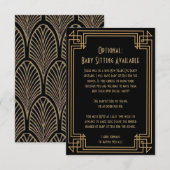 Baby Sitter nodigt uit Kaart (Voorkant / Achterkant)