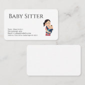  baby sitter services  business card visitekaartje (Voorkant / Achterkant)