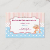 Baby sitters, Business card  Visitekaartje (Voorkant)
