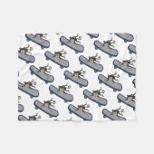 baby skateboards met een aap fleece deken (Voorkant (Horizontaal))