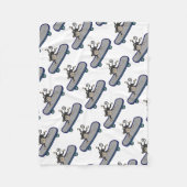 baby skateboards met een aap fleece deken (Voorkant)