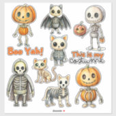 Baby Skeletons Custom-Cut Vinyl Sticker (Vel)