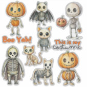 Baby Skeletons Custom-Cut Vinyl Sticker (Voorkant)