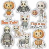 Baby Skeletons Custom-Cut Vinyl Sticker (Voorkant)