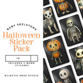 Baby Skeletons Custom-Cut Vinyl Sticker