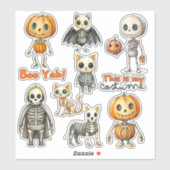 Baby Skeletons Custom-Cut Vinyl Sticker (Vel)