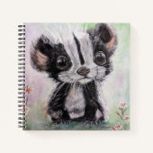 Baby Skunk Custom 8.5" x 8.5" spiraal Notitieboek (Voorkant)