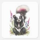 Baby Skunk Square Sticker (Voorkant)
