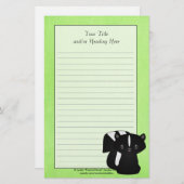 Baby Skunk Stationery Briefpapier (Voorkant / Achterkant)