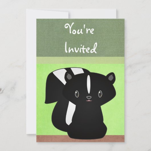 Baby Skunk Uitnodiging (Voorkant)