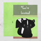 Baby Skunk Uitnodiging (Voorkant / Achterkant)