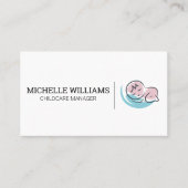 Baby slaapt  visitekaartje (Voorkant)