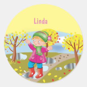 Baby slabbetjes personaliseren ronde sticker