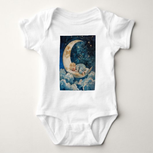 Baby Slapen op de maan Romper (Voorkant)