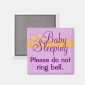 Baby Slapen voordeursignaalmagneet Magneet (Voorkant / Achterkant)