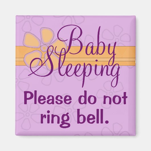 Baby Slapen voordeursignaalmagneet Magneet (Voorkant)