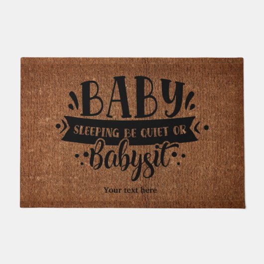 Baby Slapen Wees stil Deurmat (Voorkant)