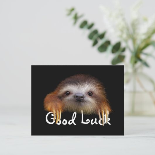 Baby sleuf Good Luck Post Card Briefkaart (Staand voorkant)
