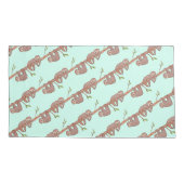 Baby sleuven hangen aan boompatroon kussensloop (Achterkant)