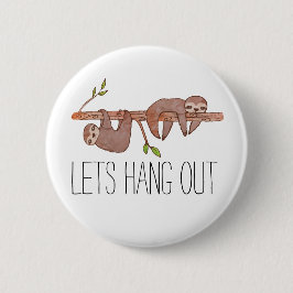 Baby sleuven hangen aan boompatroon ronde button 5,7 cm