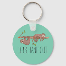 Baby sleuven hangen aan boompatroon sleutelhanger