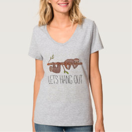 Baby sleuven hangen aan boompatroon t-shirt