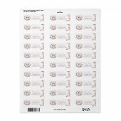 Baby Sloth Boho Floral Design - Retouradres Etiket (Full Sheet)