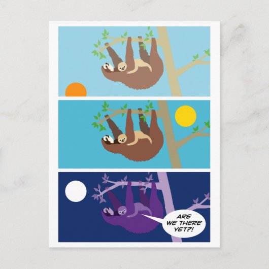 Baby Sloth Briefkaart (Voorkant)