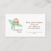 Baby Sloth Geslacht Neutrale Luier Raffle Ticket Informatiekaartje (Voorkant)