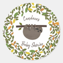 Baby Sloth herfst groen Baby shower