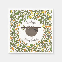 Baby Sloth herfst groen Baby shower