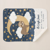 Baby Sloth Moon Baby Sherpa Blanket Deken (Voorkant (horizontaal))