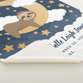 Baby Sloth Moon Baby Sherpa Blanket Sherpa Deken (3/4)