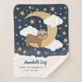 Baby Sloth Moon Baby Sherpa Blanket Sherpa Deken (Voorkant)