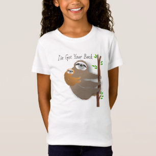 Baby Sloth op Moeder Sloth's Back T-Shirt
