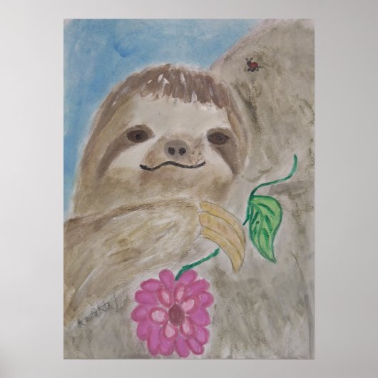 baby sloth poster (Voorkant)