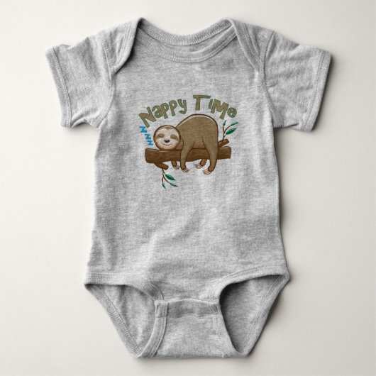 Baby Sloth Slaperige Tijd! Romper (Voorkant)