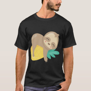 Baby Sloth Tropical Ananas Fruit Schattige T-shirt