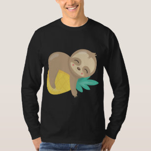 Baby Sloth Tropical Ananas Fruit Schattige T-shirt