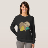 Baby Sloth Tropical Ananas Fruit Schattige T-shirt (Voorkant volledig)