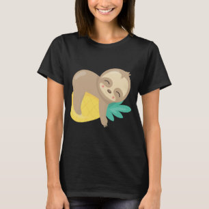 Baby Sloth Tropical Ananas Fruit Schattige T-shirt