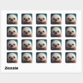 Baby Sloth Vierkante Sticker (Vel)