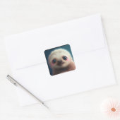 Baby Sloth Vierkante Sticker (Envelop)