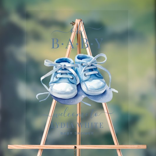 Baby Sneakers Baby shower, Boy Baby shower Acryl Bord (Neutraal)