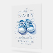 Baby Sneakers Baby shower, Boy Baby shower Acryl Bord (Hoek)