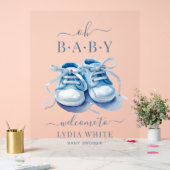 Baby Sneakers Baby shower, Boy Baby shower Acryl Bord (Huwelijk)
