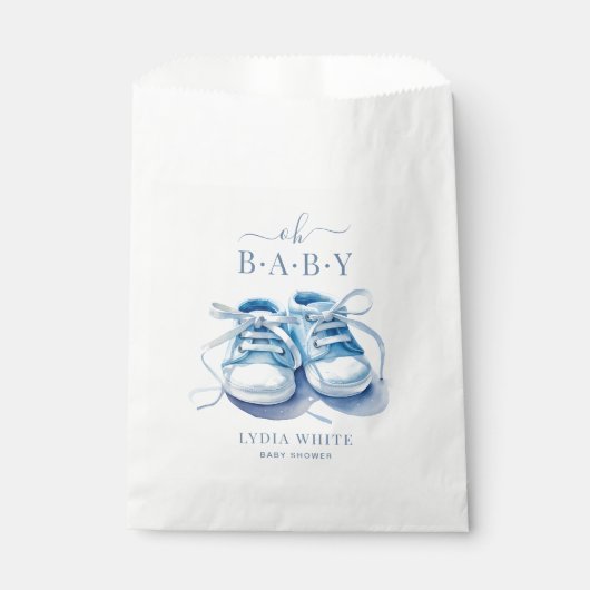 Baby Sneakers Baby shower, Boy Baby shower Bedankzakje (Voorkant)