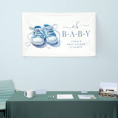 Baby Sneakers Baby shower Uitnodiging, Baby Boy Spandoek (Beurs)