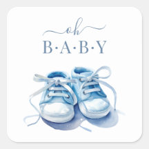 Baby-sneakers baby shower uitnodiging, baby jongen